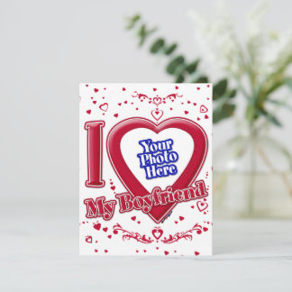 Ich Liebe mein Freund Foto Red Hearts Feiertagskarte