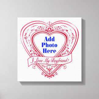 Ich Liebe mein Freund! Foto Red Hearts Leinwanddruck
