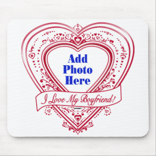 Ich Liebe mein Freund! Foto Red Hearts Mousepad