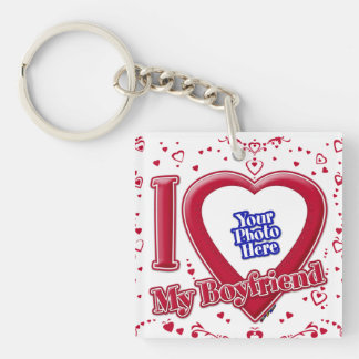 Ich Liebe mein Freund Foto Red Hearts Schlüsselanhänger