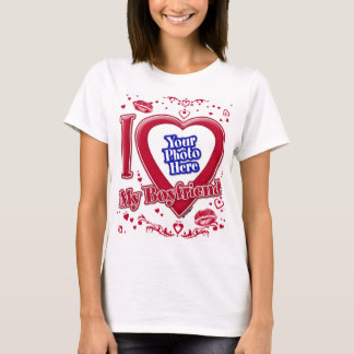 Ich Liebe mein Freund Foto Red Hearts T-Shirt