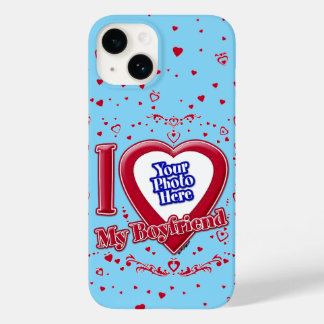 Ich Liebe Mein Freund Foto Red Hearts Türkis Case-Mate iPhone 14 Hülle
