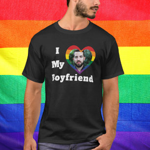 Ich Liebe Mein Freund Gay Pride LGBTQ Benutzerdefi T-Shirt