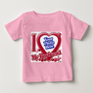 Ich Liebe Mein Freund hat ein rotes Herz - Foto Baby T-shirt