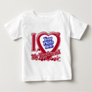 Ich Liebe Mein Freund hat ein rotes Herz - Foto Baby T-shirt