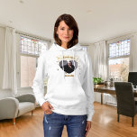 Ich Liebe mein Freund Herzname Foto Hoodie<br><div class="desc">Fügen Sie einen Namen und ein Foto in den herzförmigen Rahmen. Mit goldenen Herzen als Dekor.</div>