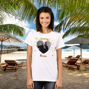 Ich Liebe mein Freund Herzname Foto T-Shirt
