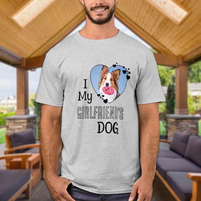 Ich Liebe mein Freund Hund Custom Niedlich Heart F T-Shirt (Von Creator hochgeladen)