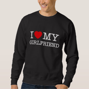 Ich Liebe Mein Freund Illustration Grafik Design Sweatshirt