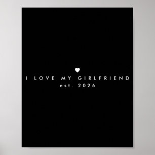 Ich liebe mein Freund Minimalist T Shirt Poster