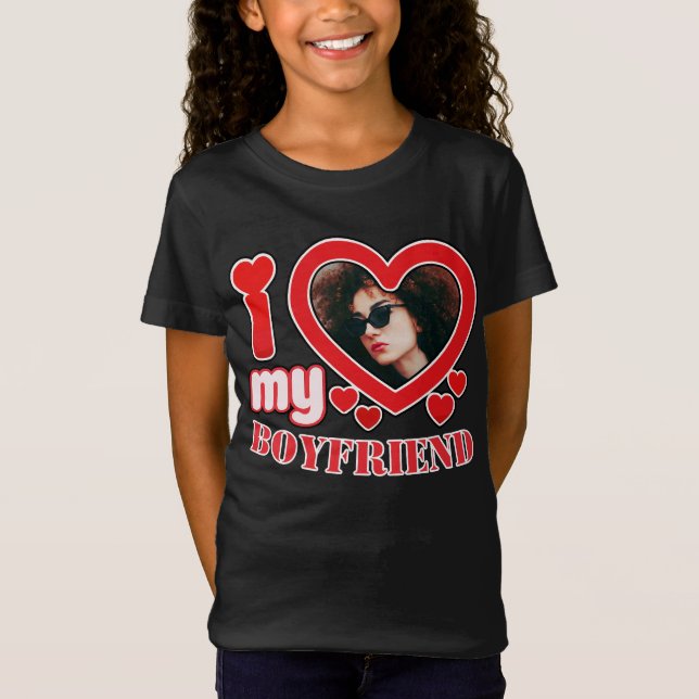 Ich Liebe Mein Freund Personalisiert T-Shirt (Vorderseite)