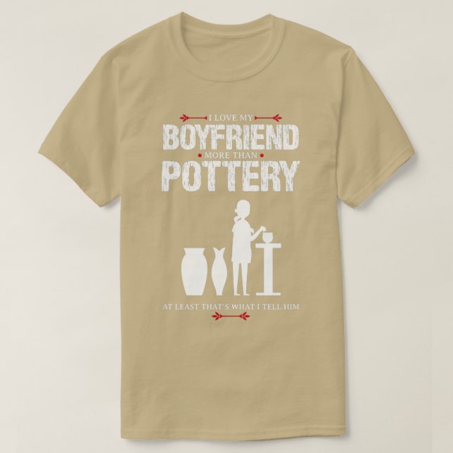 Ich Liebe mein Freund Potterie lustiges Geschenkde T-Shirt (Design vorne)
