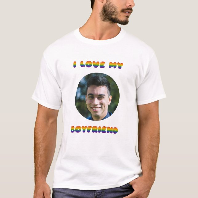 Ich Liebe mein Freund Rainbow LGBT T-Shirt (Vorderseite)