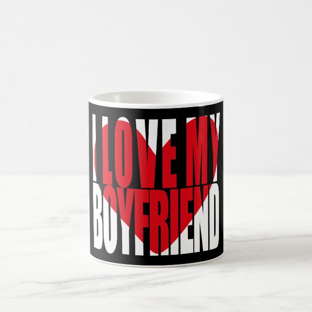 Ich Liebe mein Freund Red Heart Kaffeetasse (Mittel)