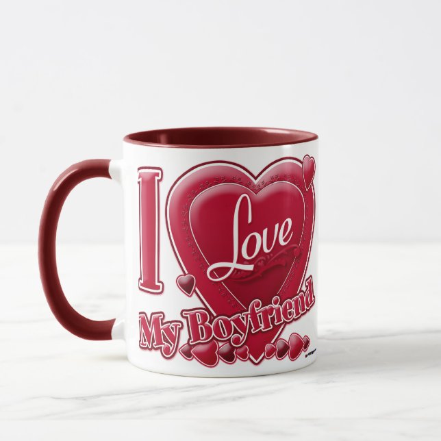 Ich Liebe Mein Freund rot - Herz Tasse (Links)