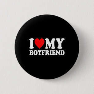 Ich Liebe mein Freund Spaß Valentine Red Heart Lie Button
