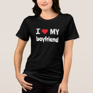 Ich liebe mein Freund süßes romantisches Geschenk Tri-Blend Shirt