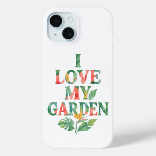 Ich Liebe mein Garten tropische Flora Wasserfarbe Case-Mate iPhone Hülle