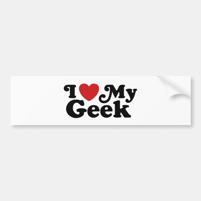 Ich Liebe mein Geek Autoaufkleber (Vorne)