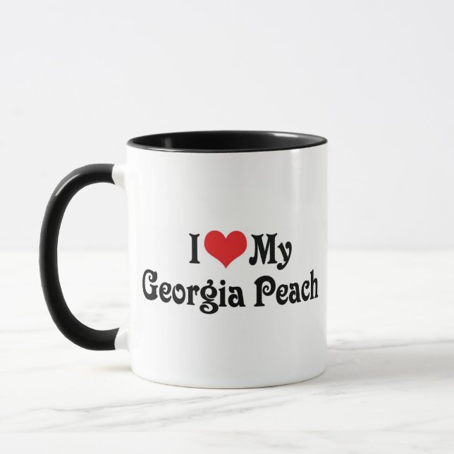 Ich Liebe mein Georgia Peach Tasse (Links)