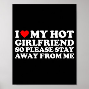 Ich liebe mein Gf-Shirt Ich liebe meine heiße Freu Poster