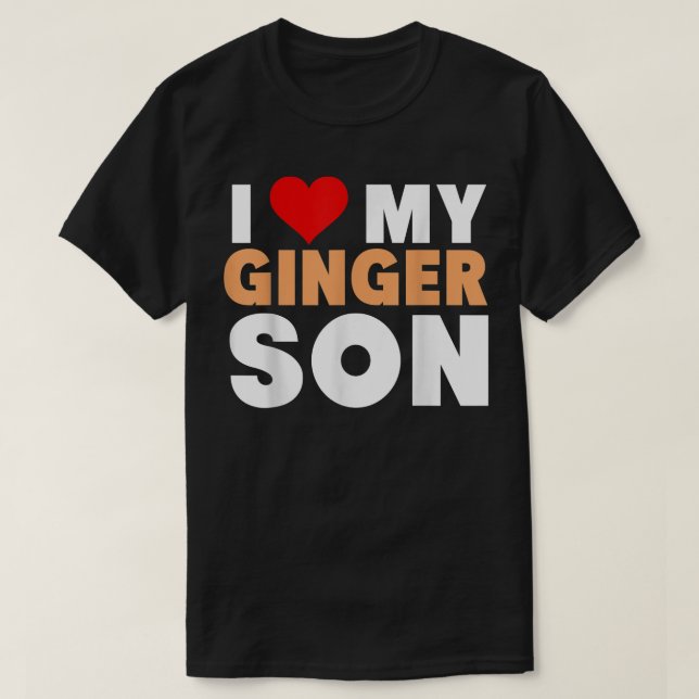 Ich Liebe mein Ginger SonCool Redhead Familiengesc T-Shirt (Design vorne)