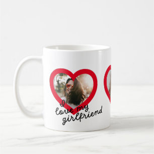 Ich Liebe mein Girlfriend Custom Red Valentines Fo Kaffeetasse