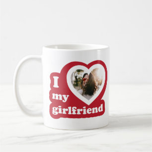 Ich Liebe mein Girlfriend Custom Retro Valentines Kaffeetasse