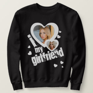 Ich liebe mein Girlfriend Foto Grunge Urban Black Sweatshirt