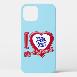 Ich Liebe mein Girlfriend Foto Red Heart Blue Hori Case-Mate iPhone Hülle