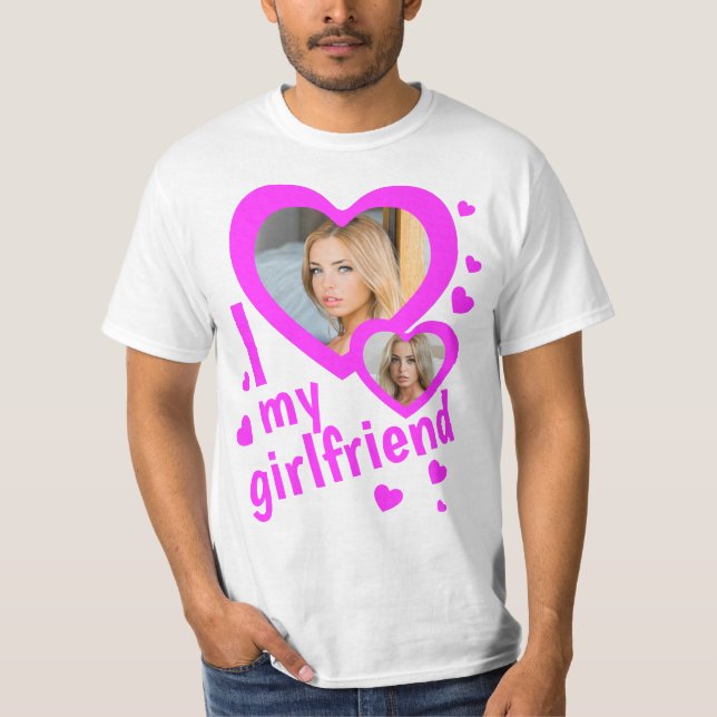 Ich Liebe mein Girlfriend-Foto T-Shirt (Vorderseite)