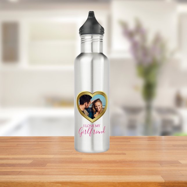 Ich Liebe mein Girlfriend-Geschenk für Ihn Valenti Edelstahlflasche (Von Creator hochgeladen)