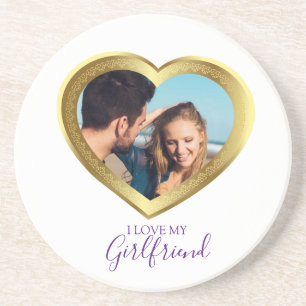 Ich Liebe mein Girlfriend-Geschenk für Ihn Valenti Getränkeuntersetzer