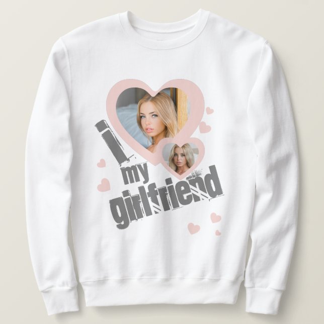 Ich liebe mein Girlfriend Niedlich Grunge Not leid Sweatshirt (Design vorne)