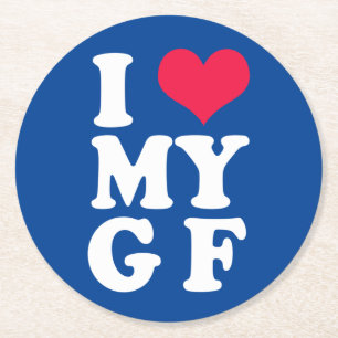 Ich Liebe mein Girlfriend Paper Untersetzer