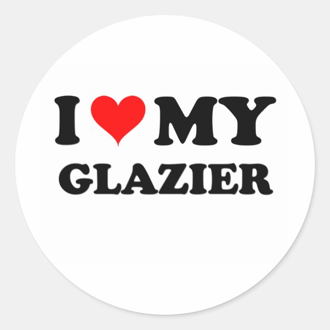 Ich Liebe mein Glazier Runder Aufkleber (Vorderseite)