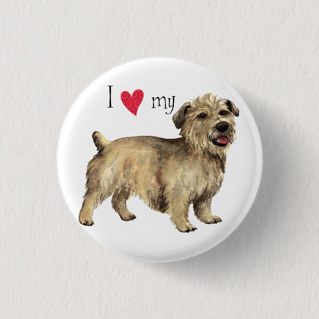 Ich Liebe mein Glen von Imaal Terrier Button (Vorderseite)