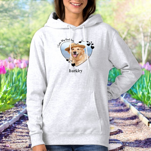 Ich Liebe mein Golden Retriever Hund Heart Pet Fot Hoodie (Von Creator hochgeladen)