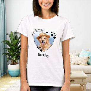 Ich Liebe mein Golden Retriever Hund Heart Pet Fot T-Shirt