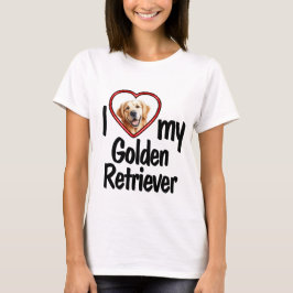Ich Liebe mein Golden Retriever Niedlich Heft Foto T-Shirt