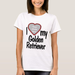 Ich Liebe mein Golden Retriever Niedlich Heft Foto T-Shirt
