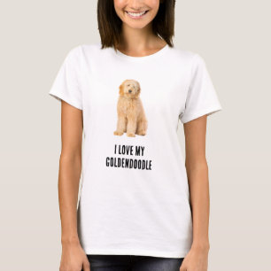 Ich liebe mein Goldendoodle Foto T-Shirt