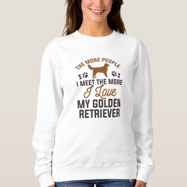 Ich Liebe mein goldener Retriever Sweatshirt (Vorderseite)