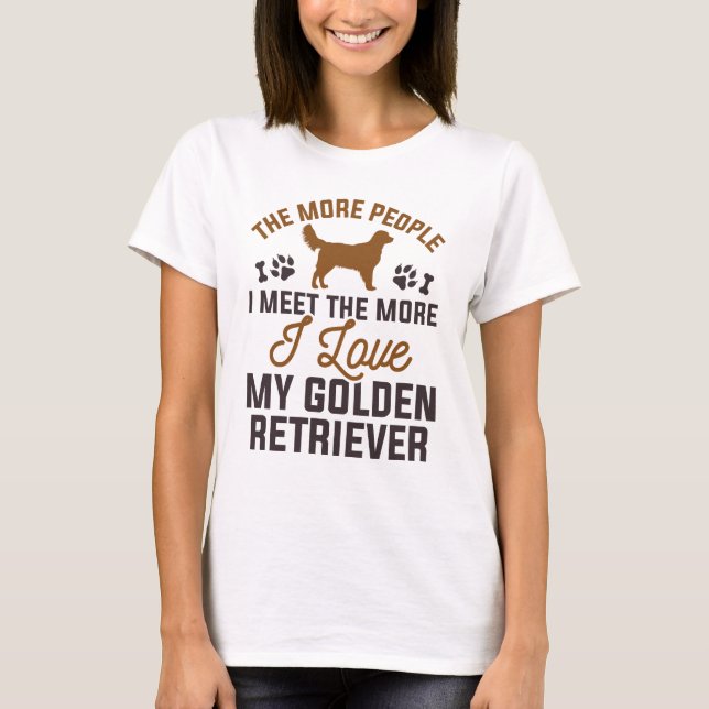 Ich Liebe mein goldener Retriever T-Shirt (Vorderseite)