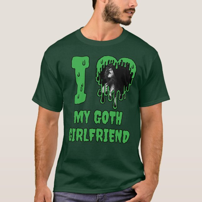 Ich Liebe mein goldenes Girlfriend Green Slime Hea T-Shirt (Vorderseite)