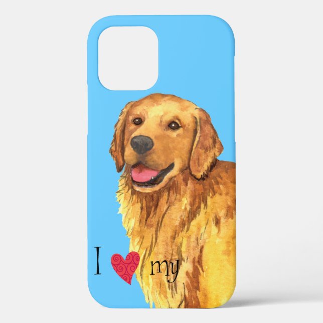 Ich Liebe mein Goldenes Retriever Case-Mate iPhone Hülle (Rückseite)