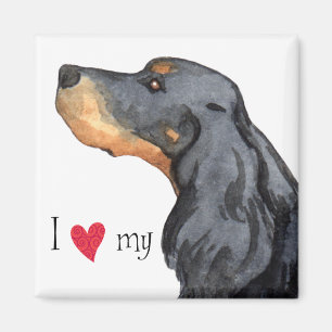 Ich Liebe mein Gordon Setter Magnet