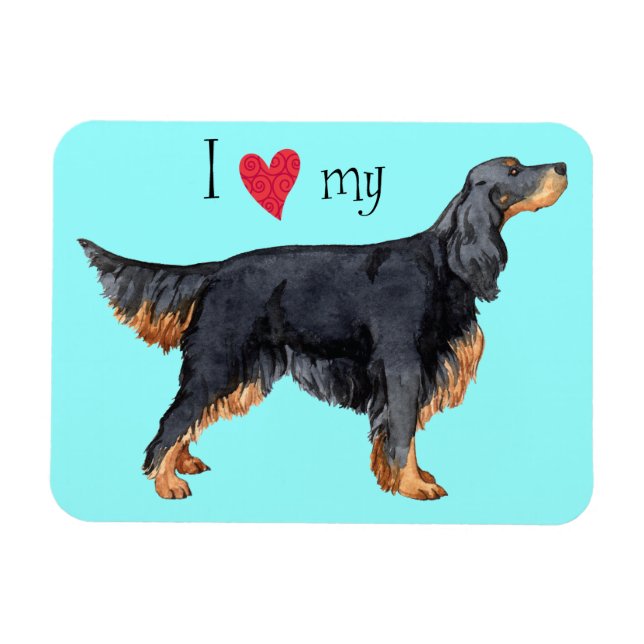 Ich Liebe mein Gordon Setter Magnet (Horizontal)