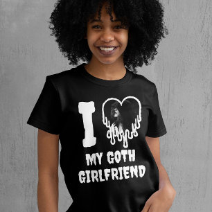 Ich liebe mein Goth-Girlfriend-Blutstropf-Herz-Fot T-Shirt
