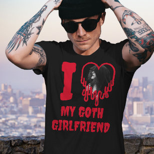 Ich Liebe mein Goth Girlfriend, das Red Heart Foto T-Shirt
